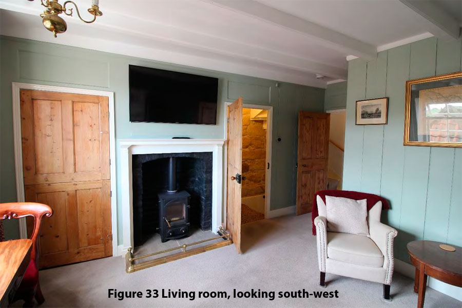 Figure 33 Living room, looking south-west